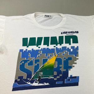 Vintage 90s Las Hadas Manzanillo Wind Surf T-Shirt Large Mexico Peter Mussfeldt